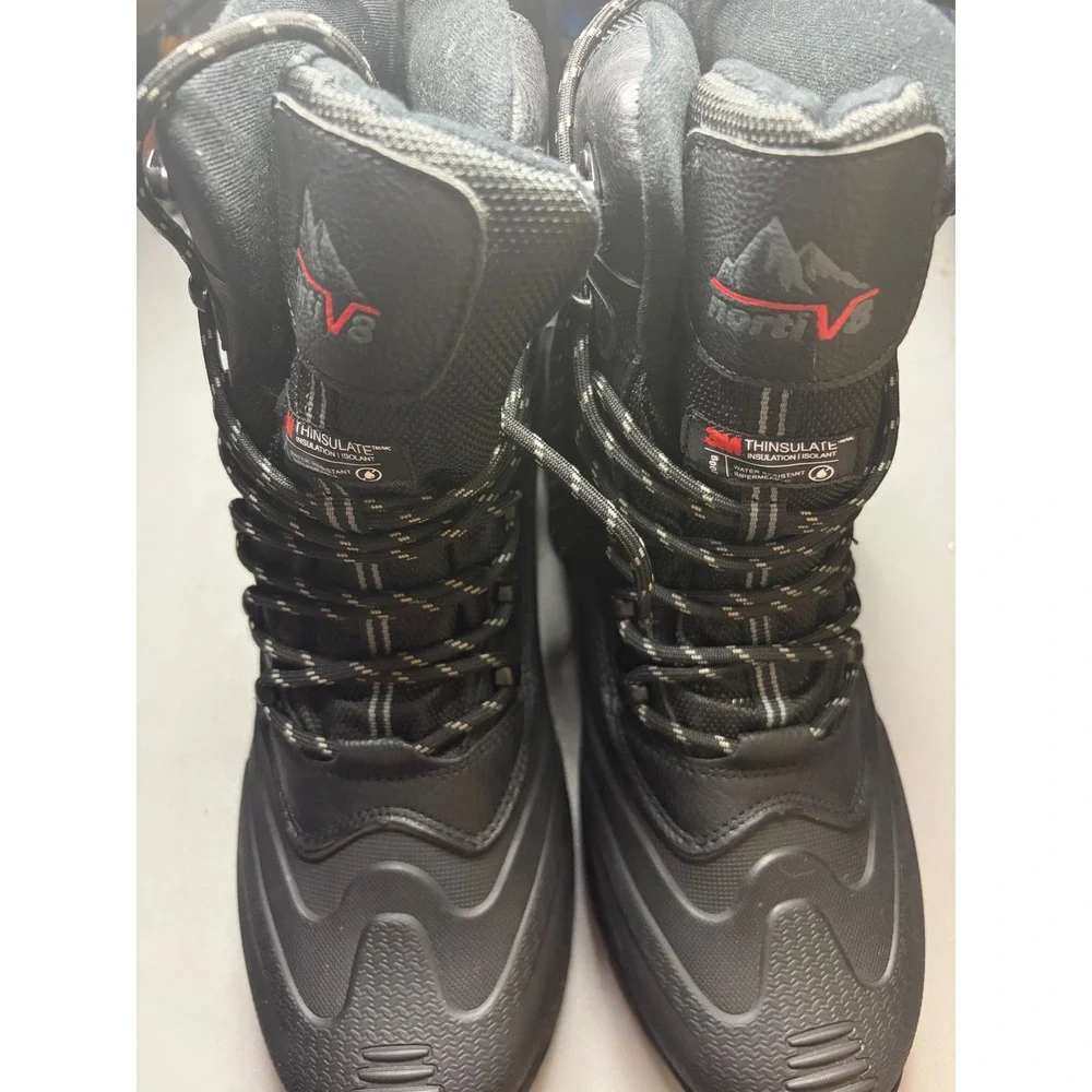 Nortiv 8 Waterproof Insulated Winter Hiking Boots Mens 11 Black 600G